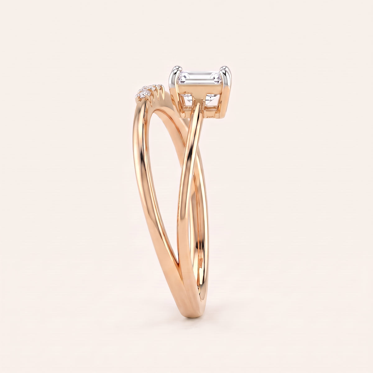 Twain lab-grown diamond ring, view 6