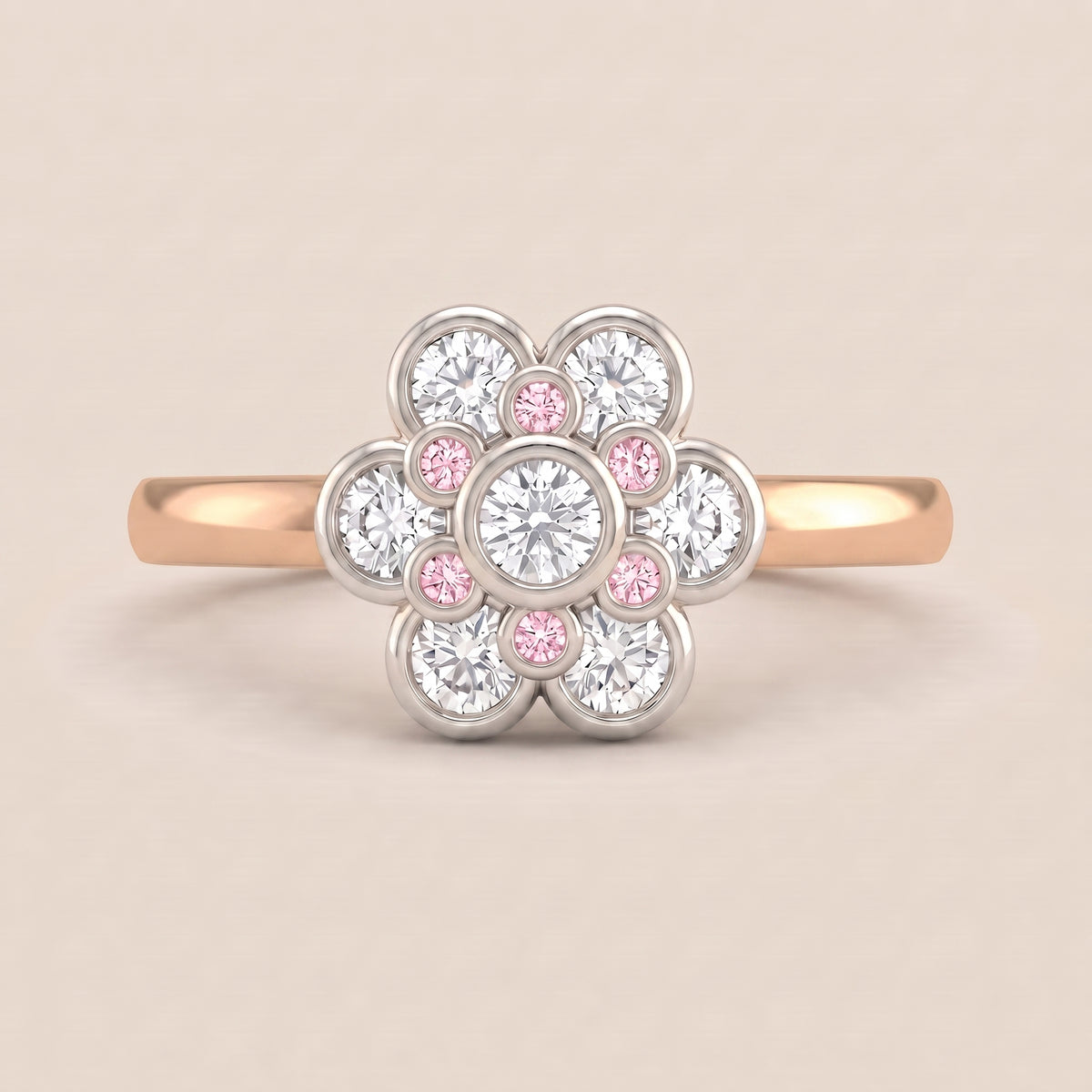 Sakura lab-grown diamond ring, view 8