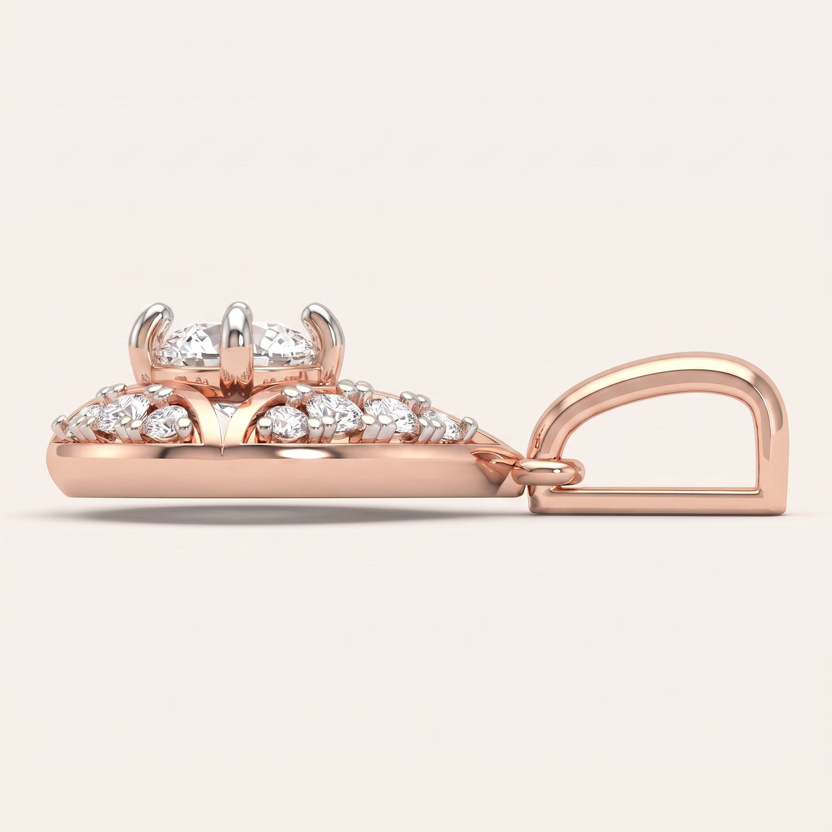 Polaris lab-grown diamond pendant, view 2