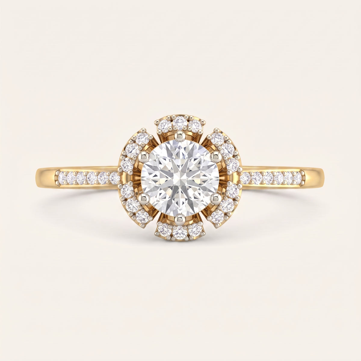 Marigold lab-grown diamond ring, view 3