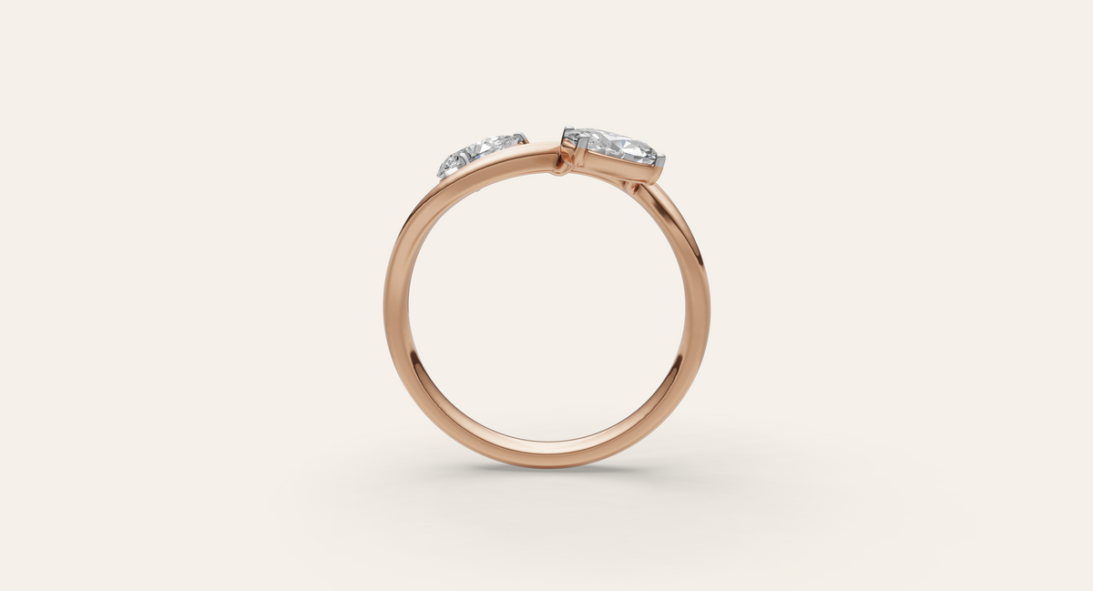 Sirena lab-grown diamond ring, view 4