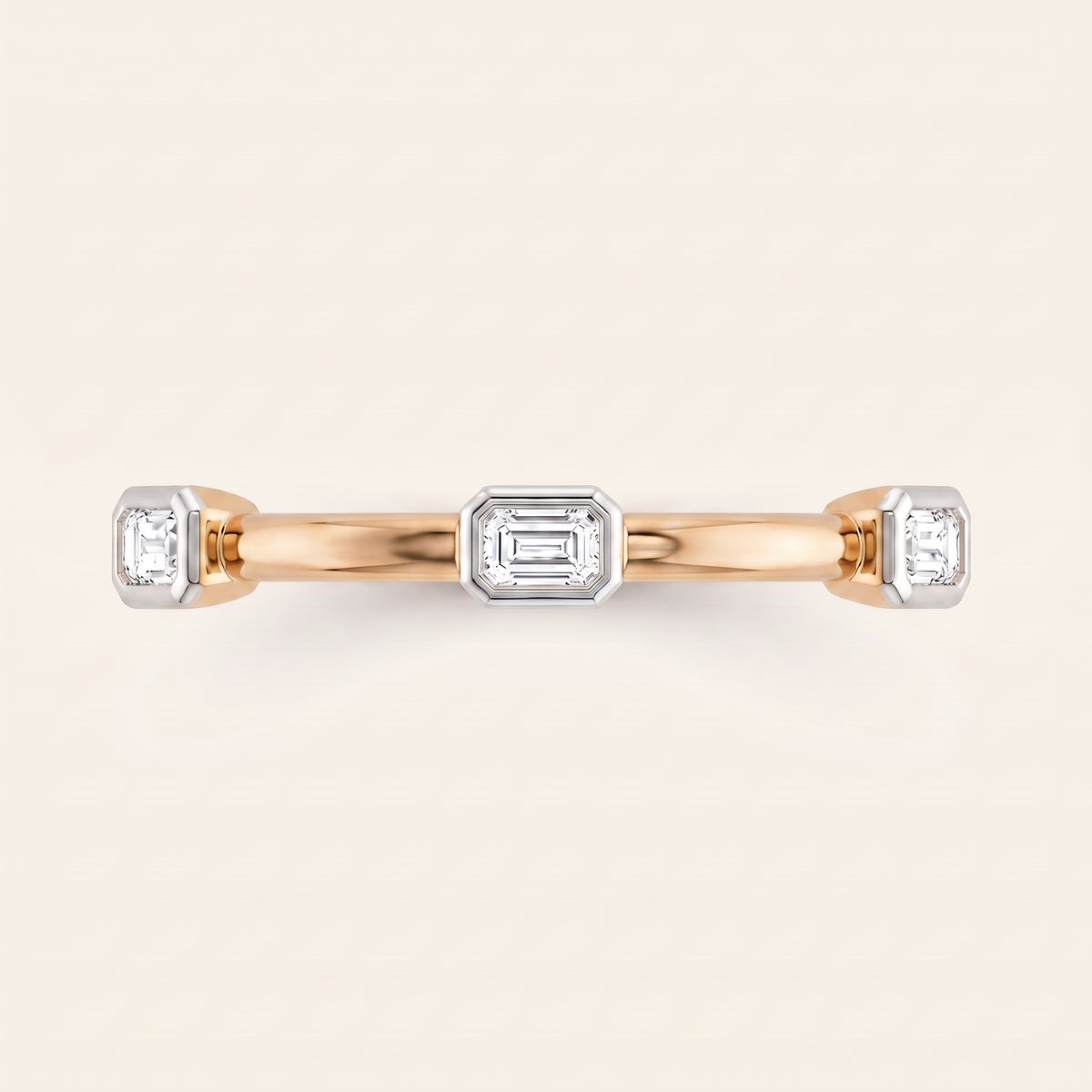 Domino lab-grown diamond ring, view 5