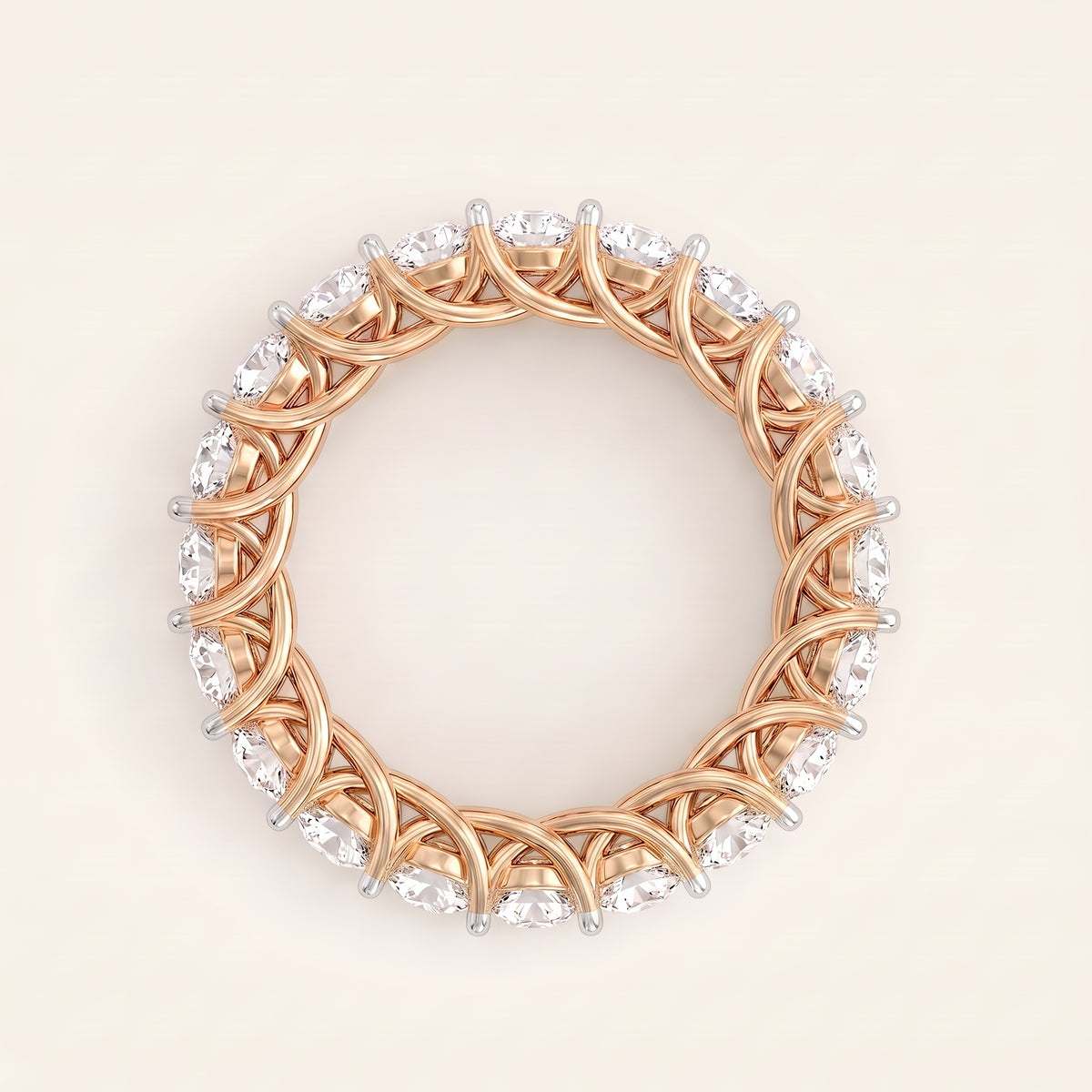Quadra lab-grown diamond ring, view 6