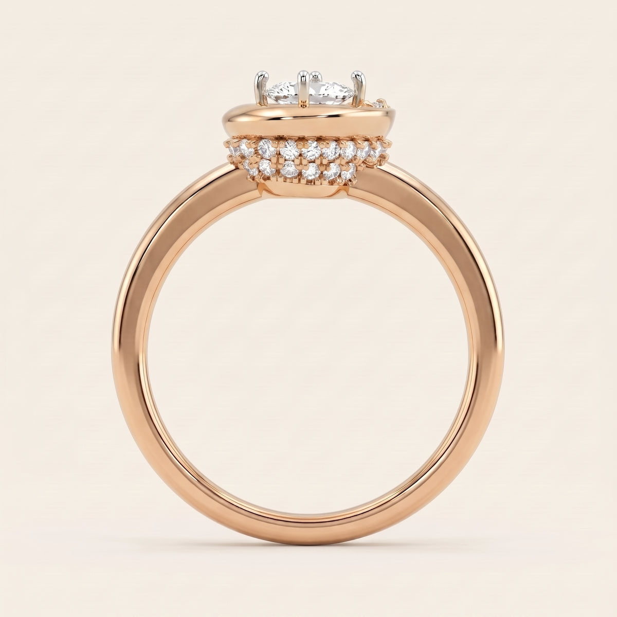 Luna lab-grown diamond ring, view 7