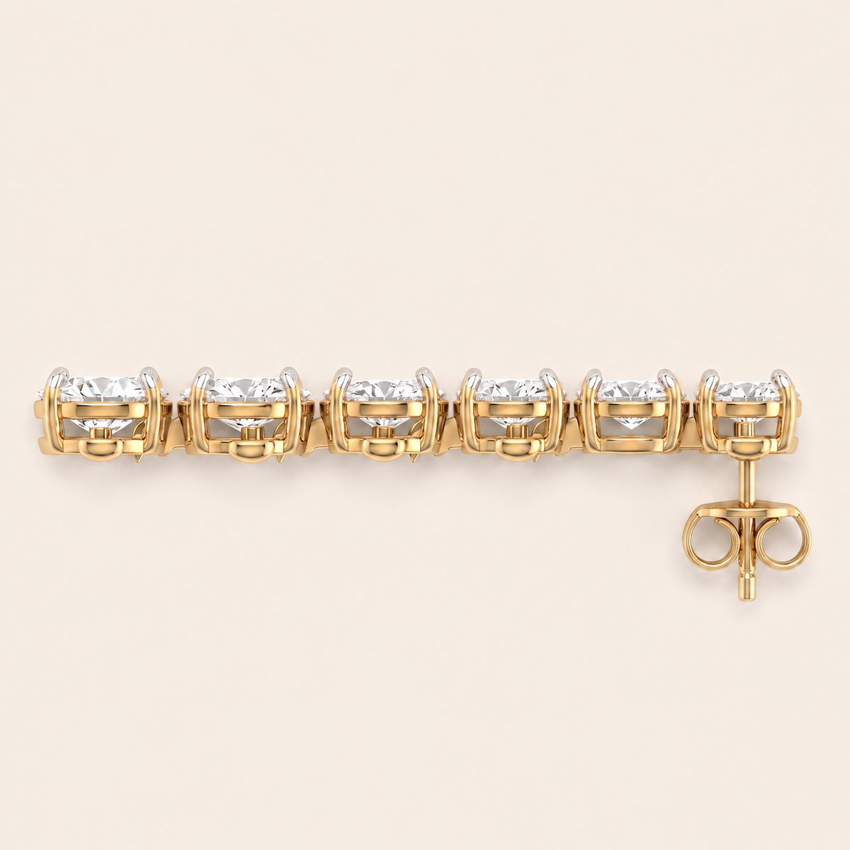 Avenue lab-grown diamond earrings, view 5