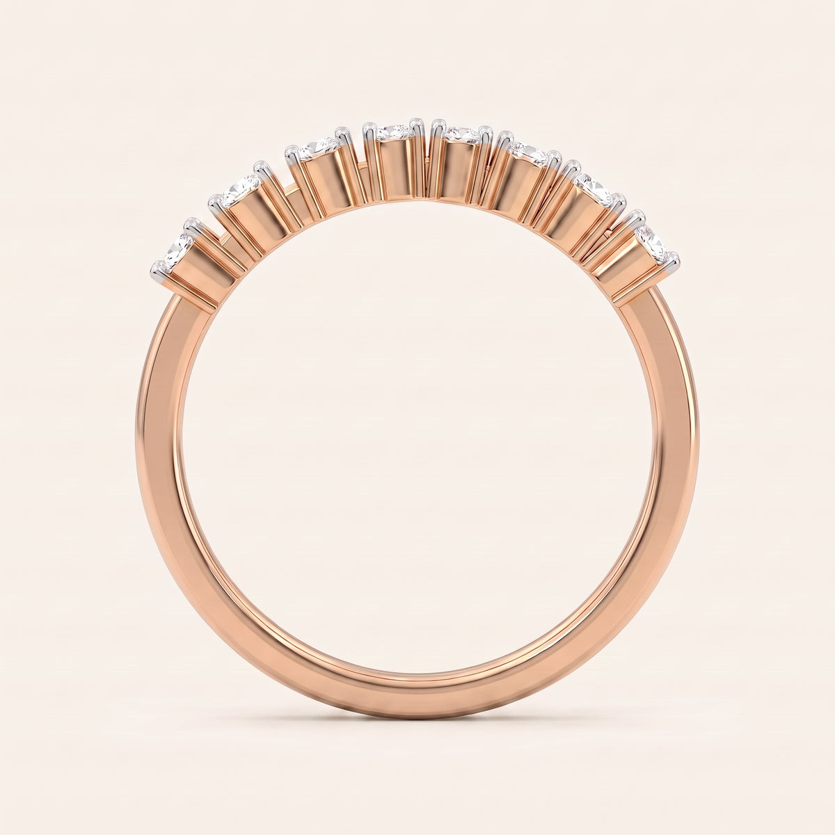 Sunrise lab-grown diamond ring, view 4