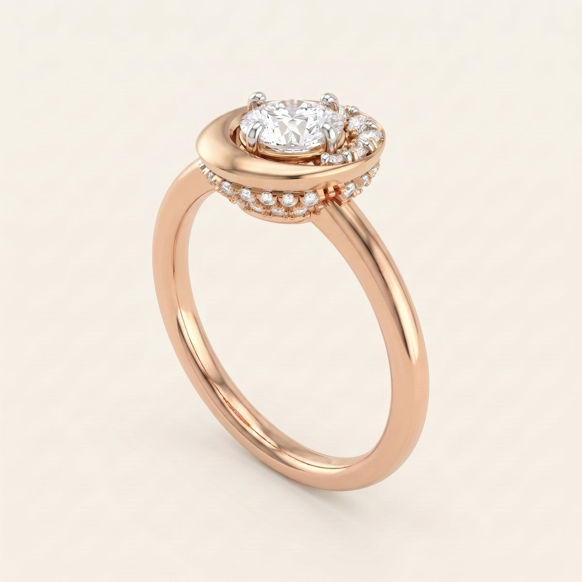 Luna lab-grown diamond ring, view 8