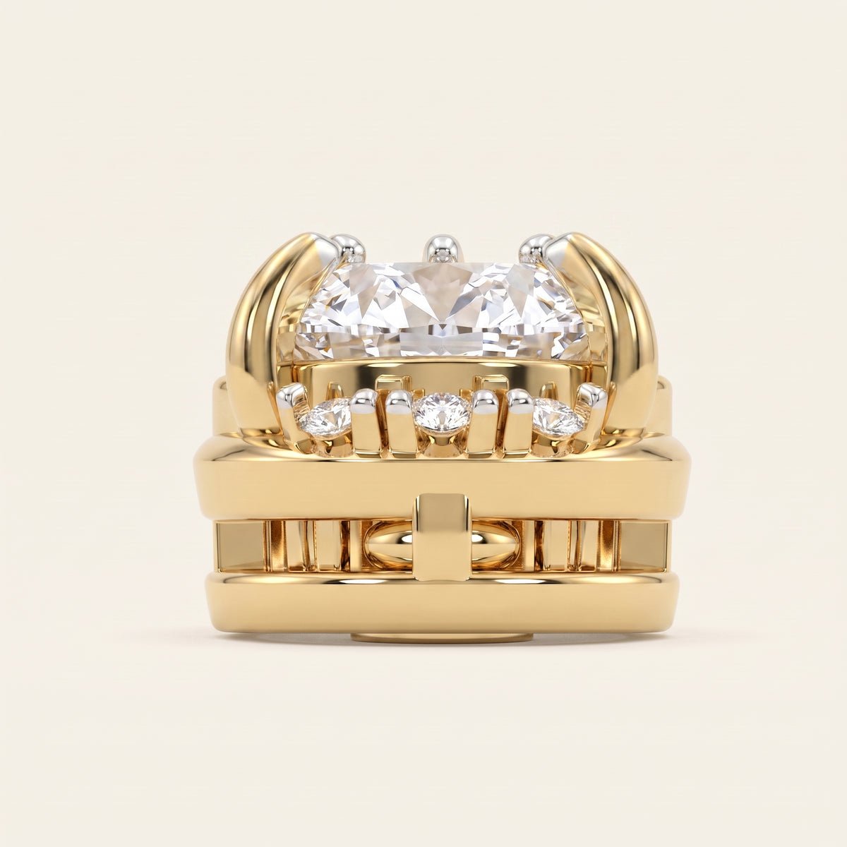 Trilogy lab-grown diamond pendant, view 2