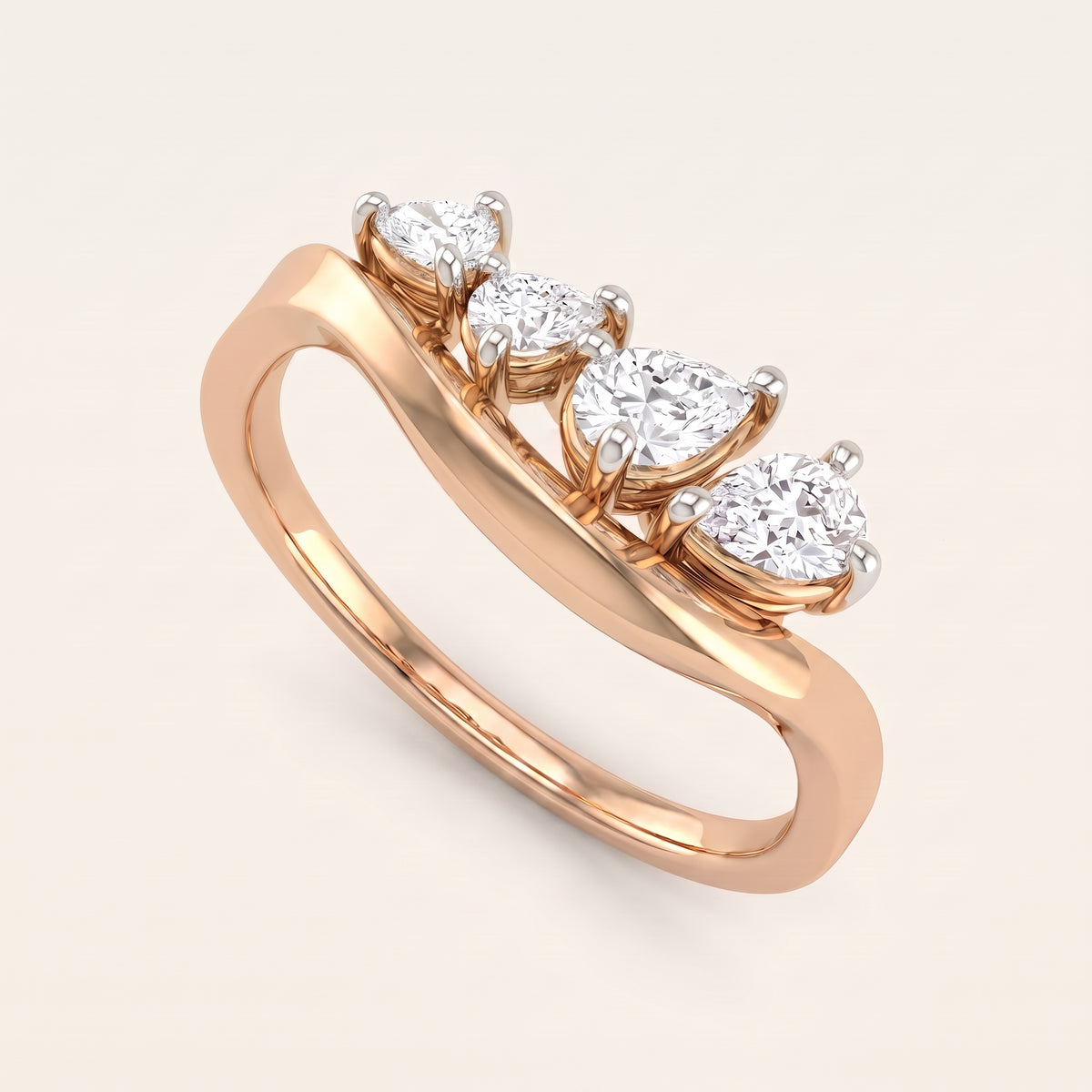 Vortex lab-grown diamond ring, view 7