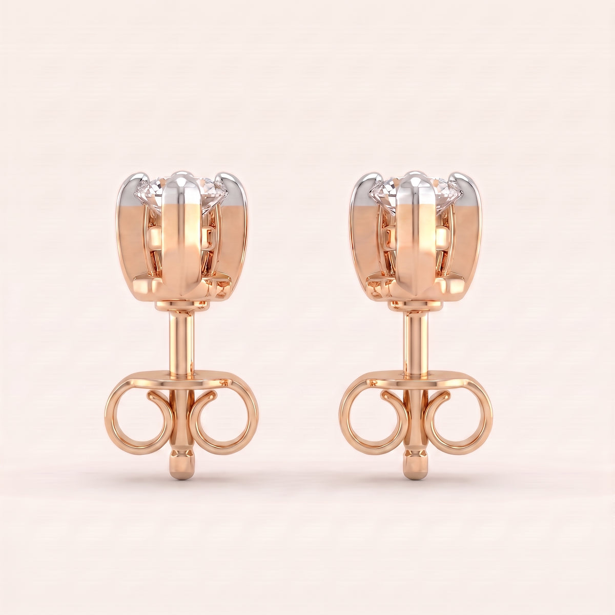 Rain lab-grown diamond earrings, view 4