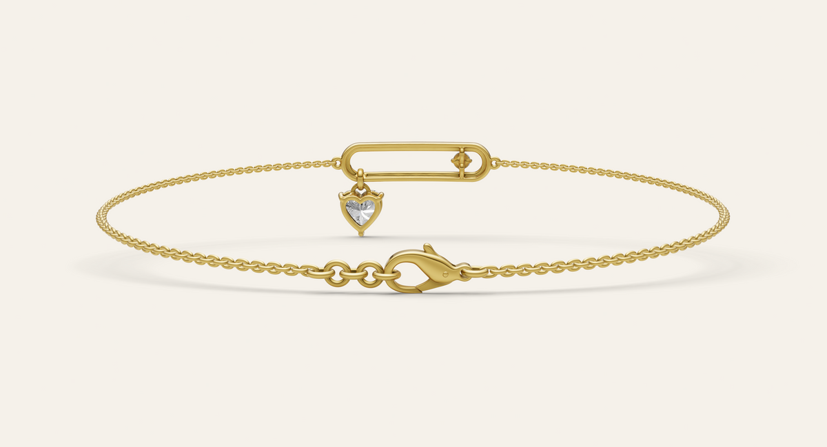 Tether lab-grown diamond bracelet, view 5