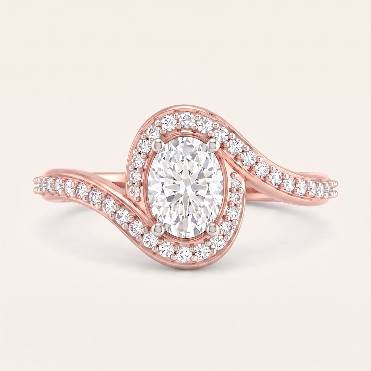 Whisper lab-grown diamond ring, view 4