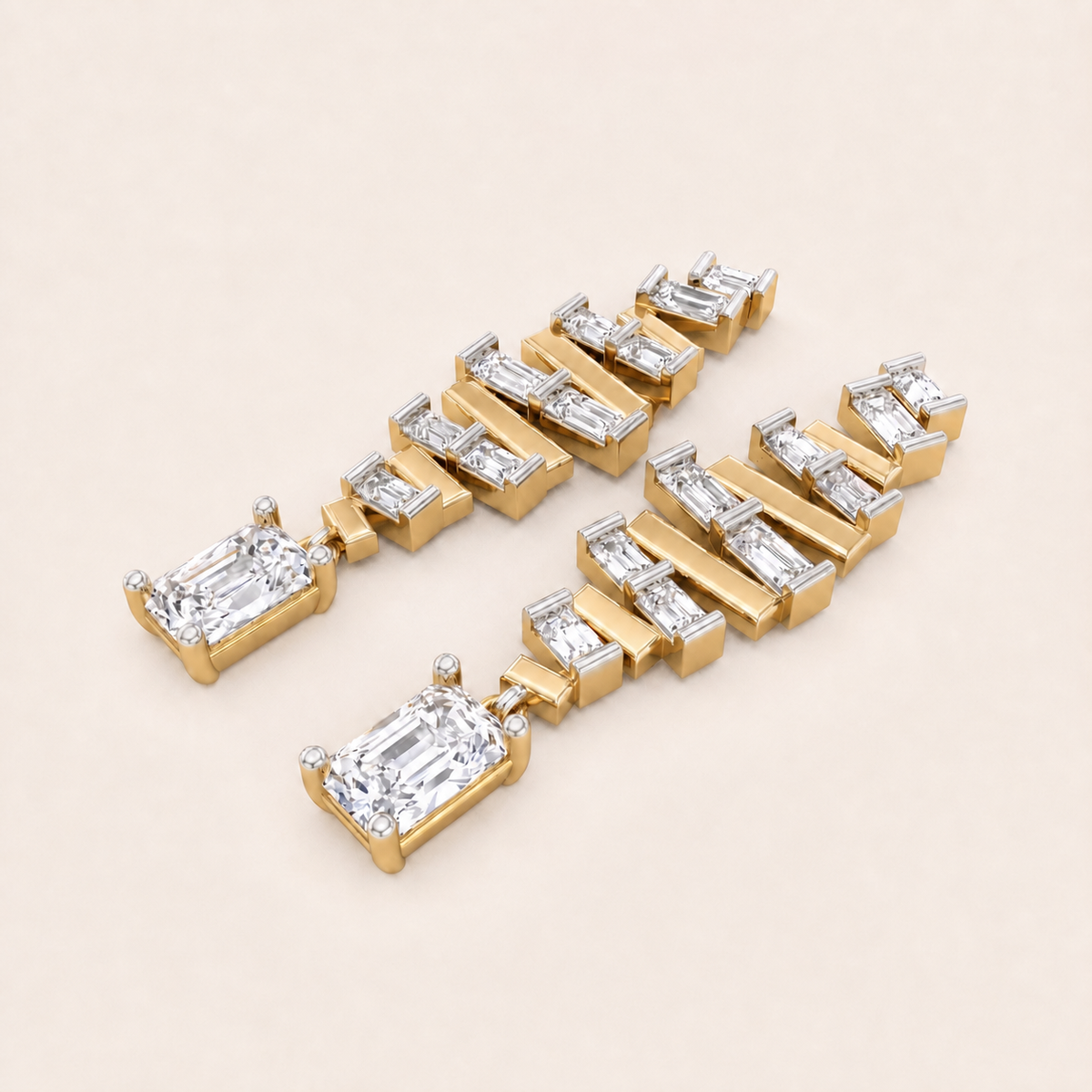Jazz lab-grown diamond earrings, view 2
