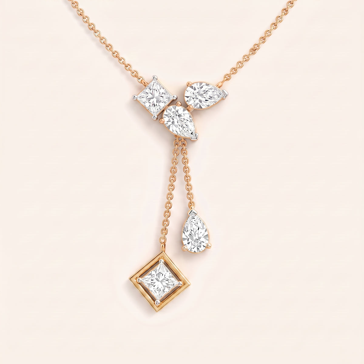 Willow lab-grown diamond necklace, view 5