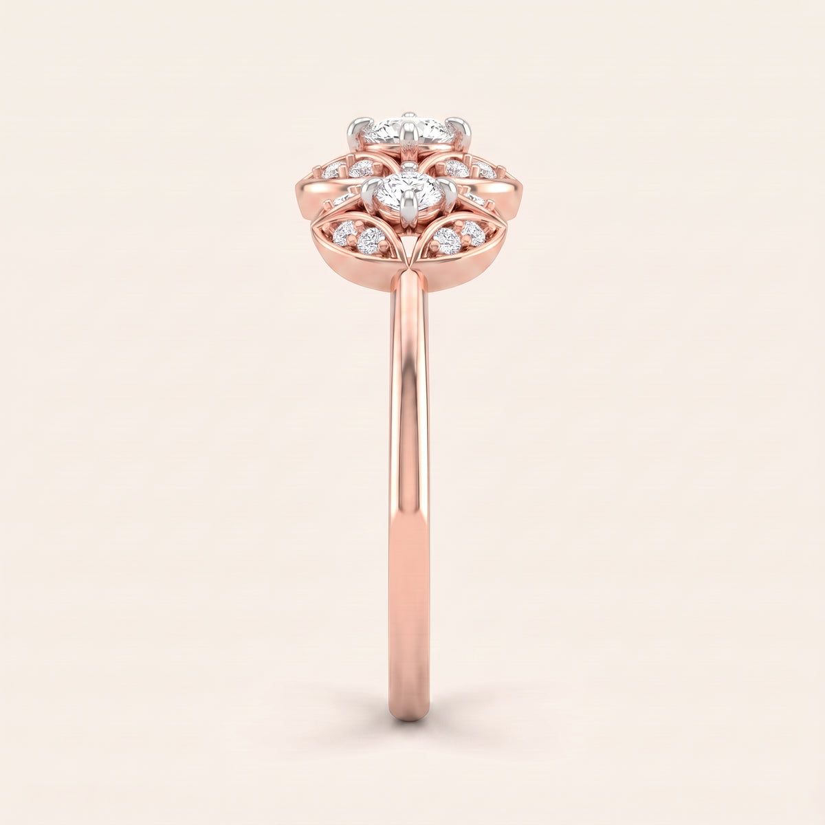 Iris lab-grown diamond ring, view 3