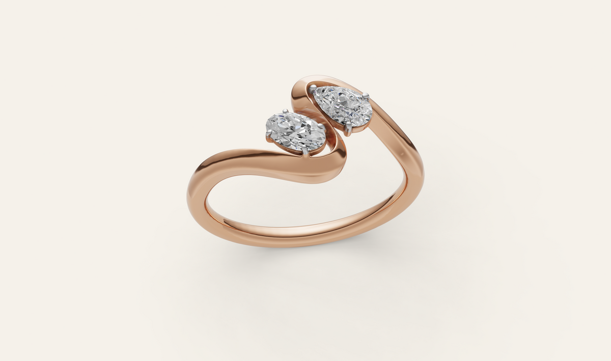 Eclat lab-grown diamond ring in rose gold