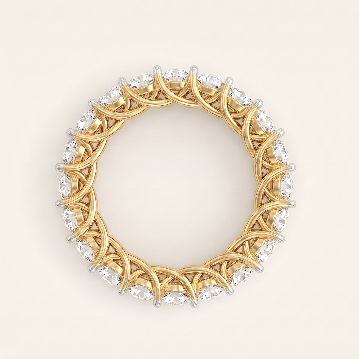 Quadra lab-grown diamond ring, view 2