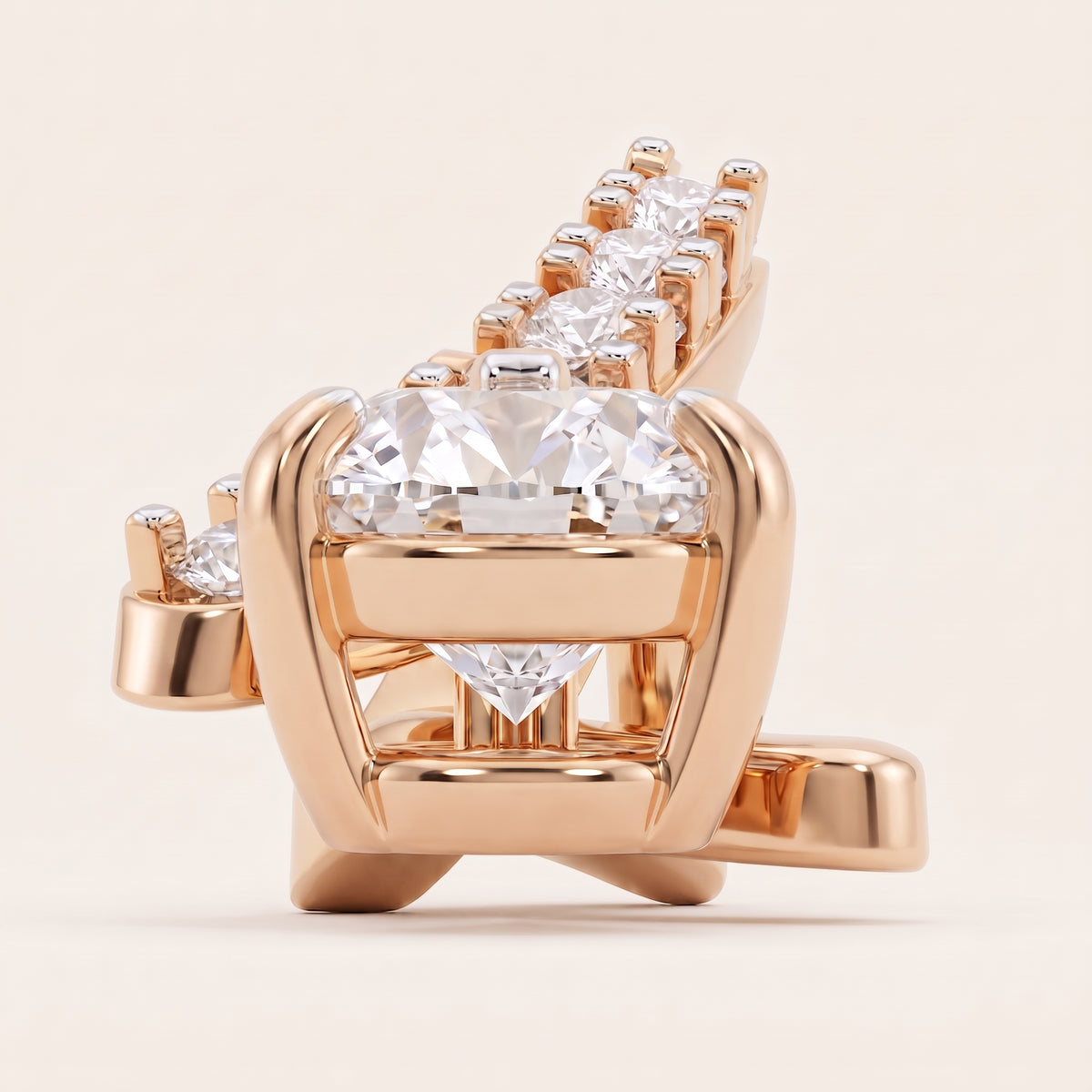 Comet lab-grown diamond pendant, view 8