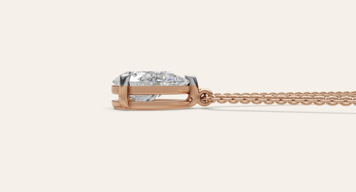 Larme lab-grown diamond pendant, view 3