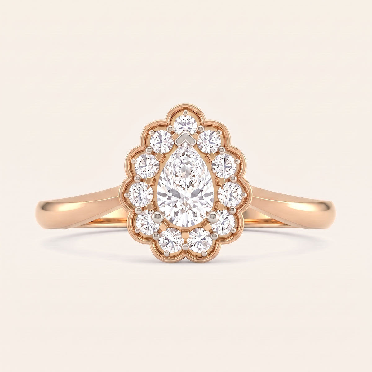 Lily lab-grown diamond ring, view 5