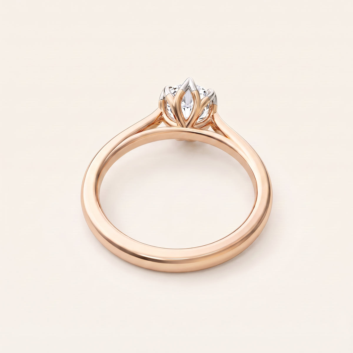 Tulip lab-grown diamond ring, view 10
