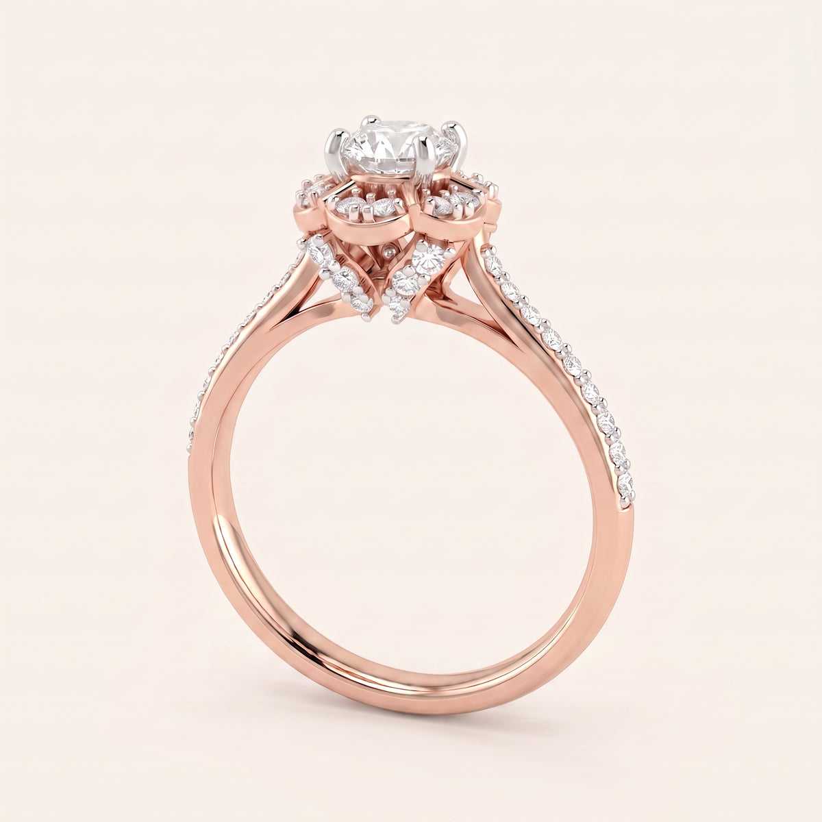 Amour lab-grown diamond ring, view 4