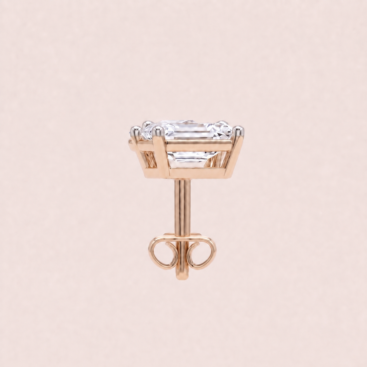 Juxta lab-grown diamond earrings, view 4