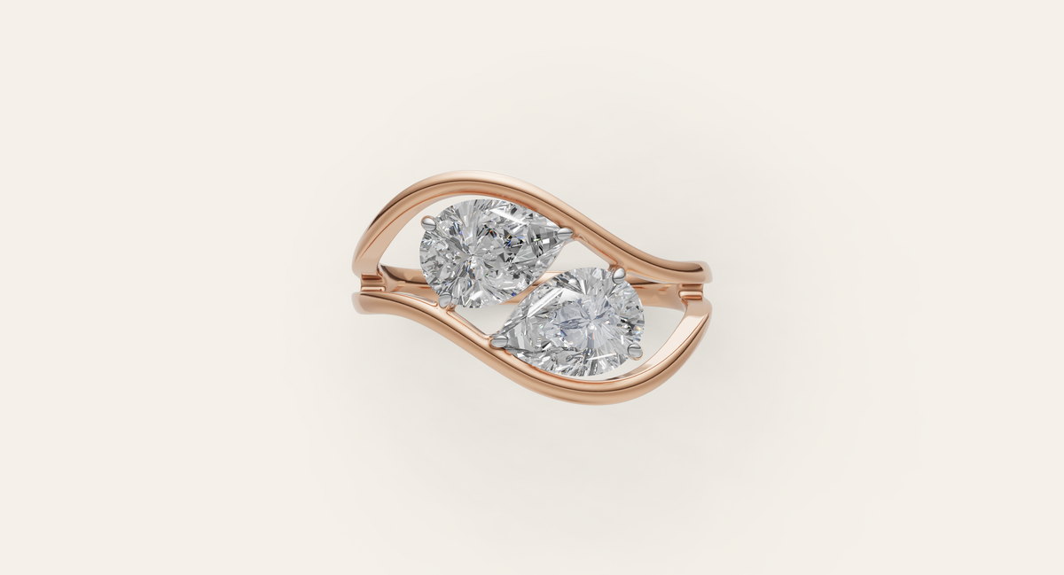 Folia lab-grown diamond ring, view 2