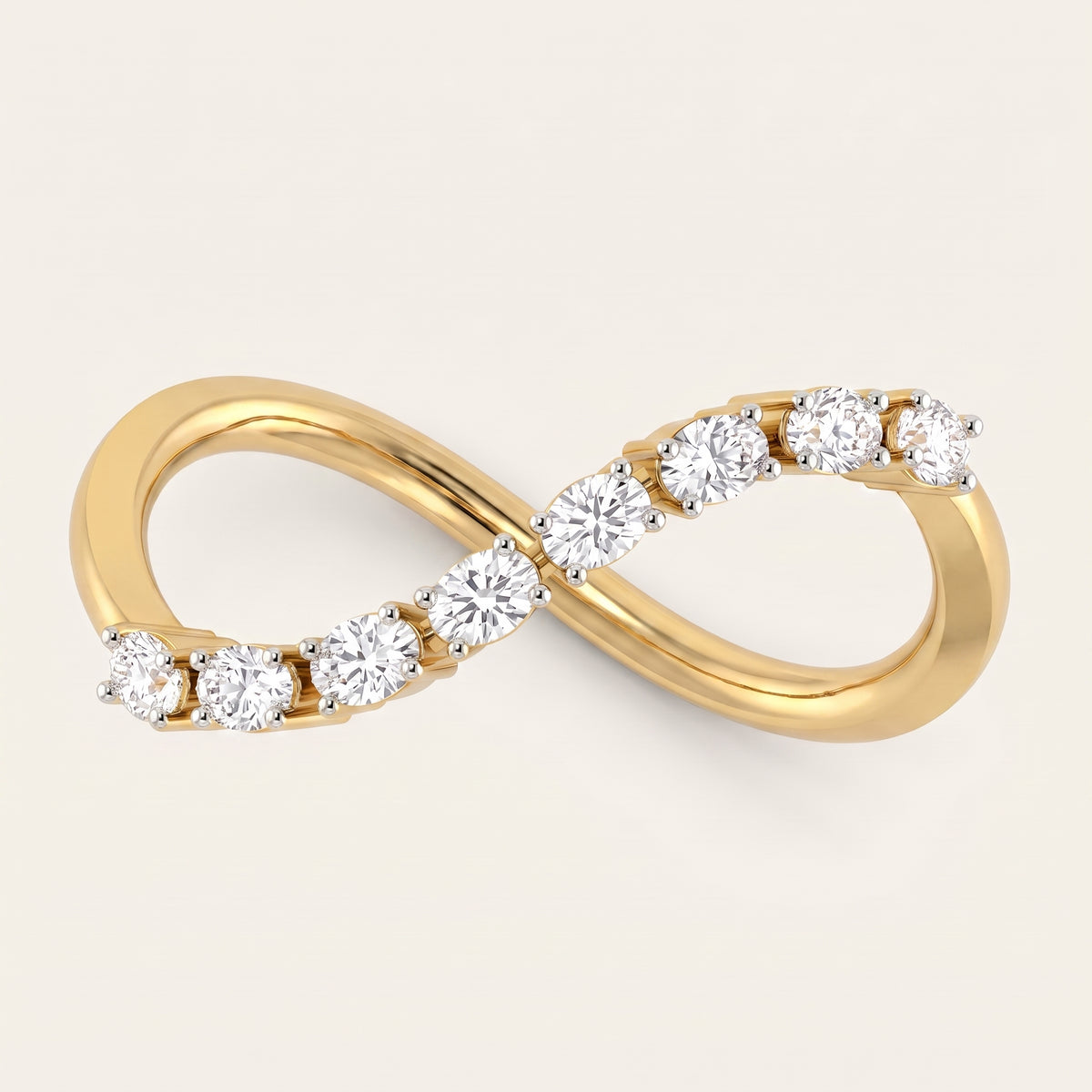Sunrise lab-grown diamond ring, view 3