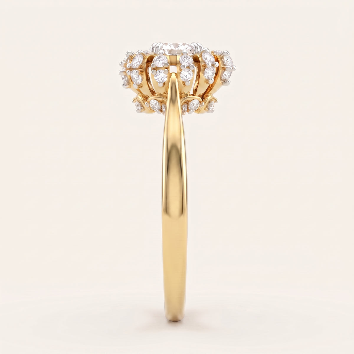 Coronet lab-grown diamond ring, view 3