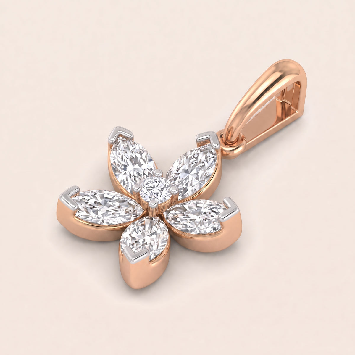 Jasmine lab-grown diamond pendant, view 7