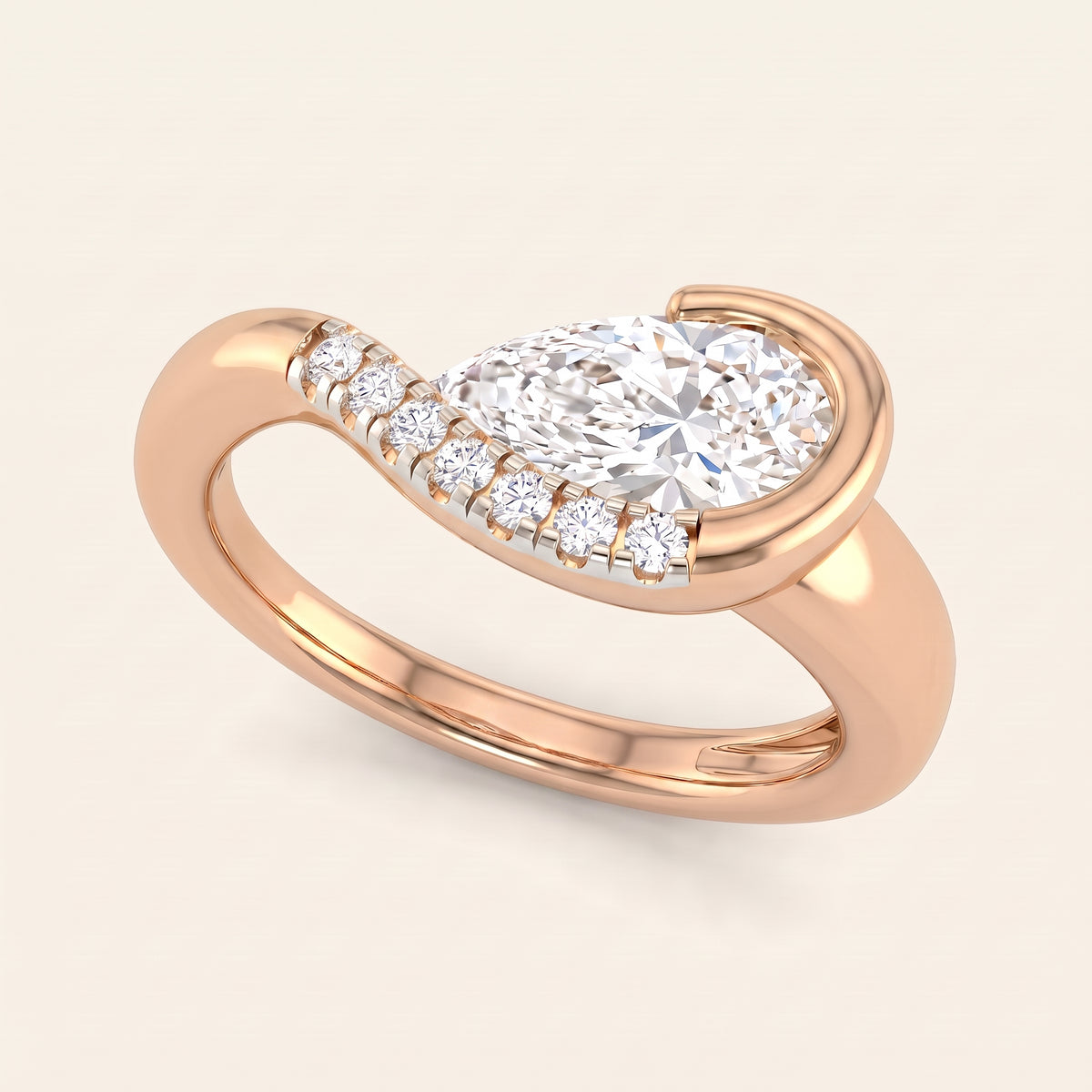 Orb lab-grown diamond ring, view 7