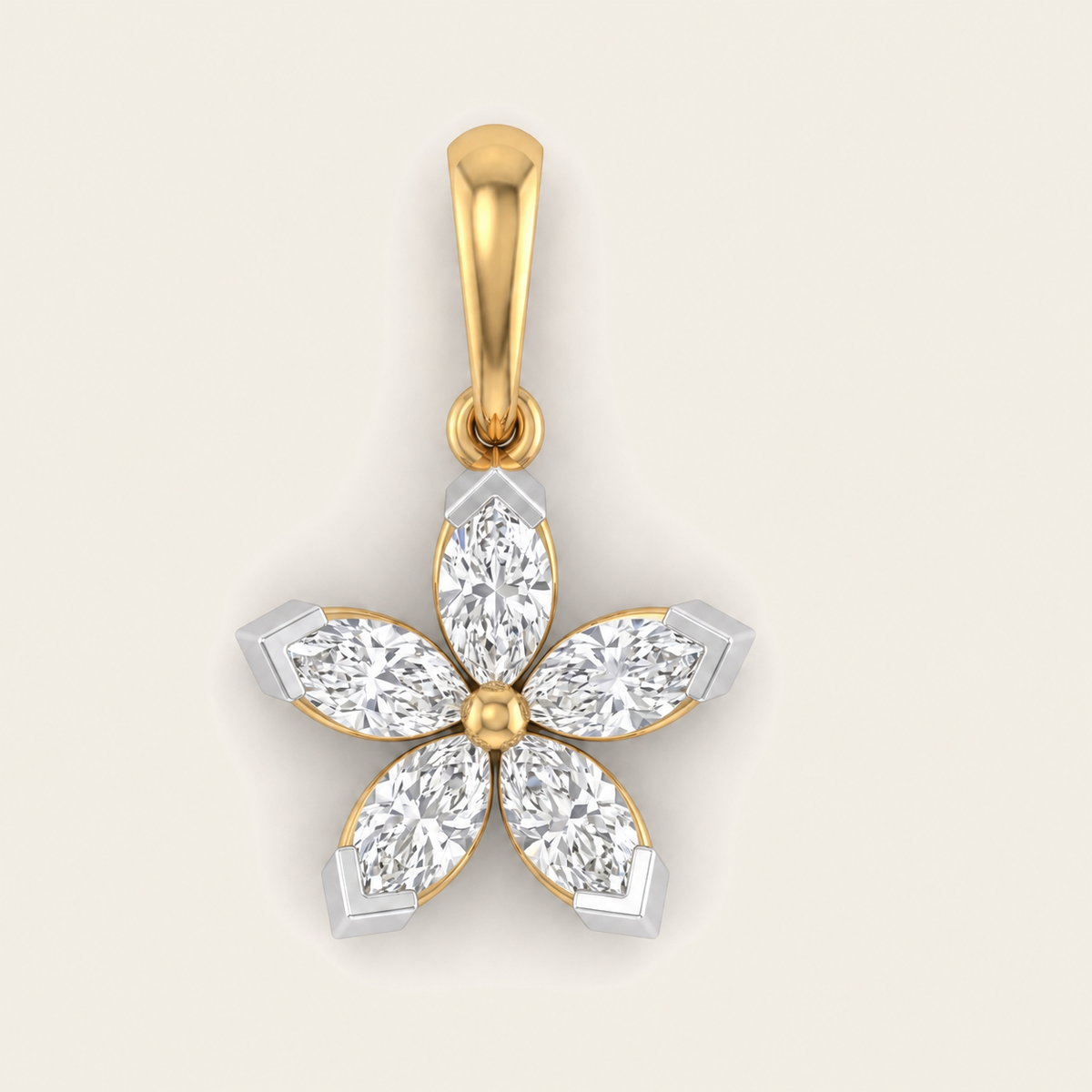 Jasmine lab-grown diamond pendant, view 2