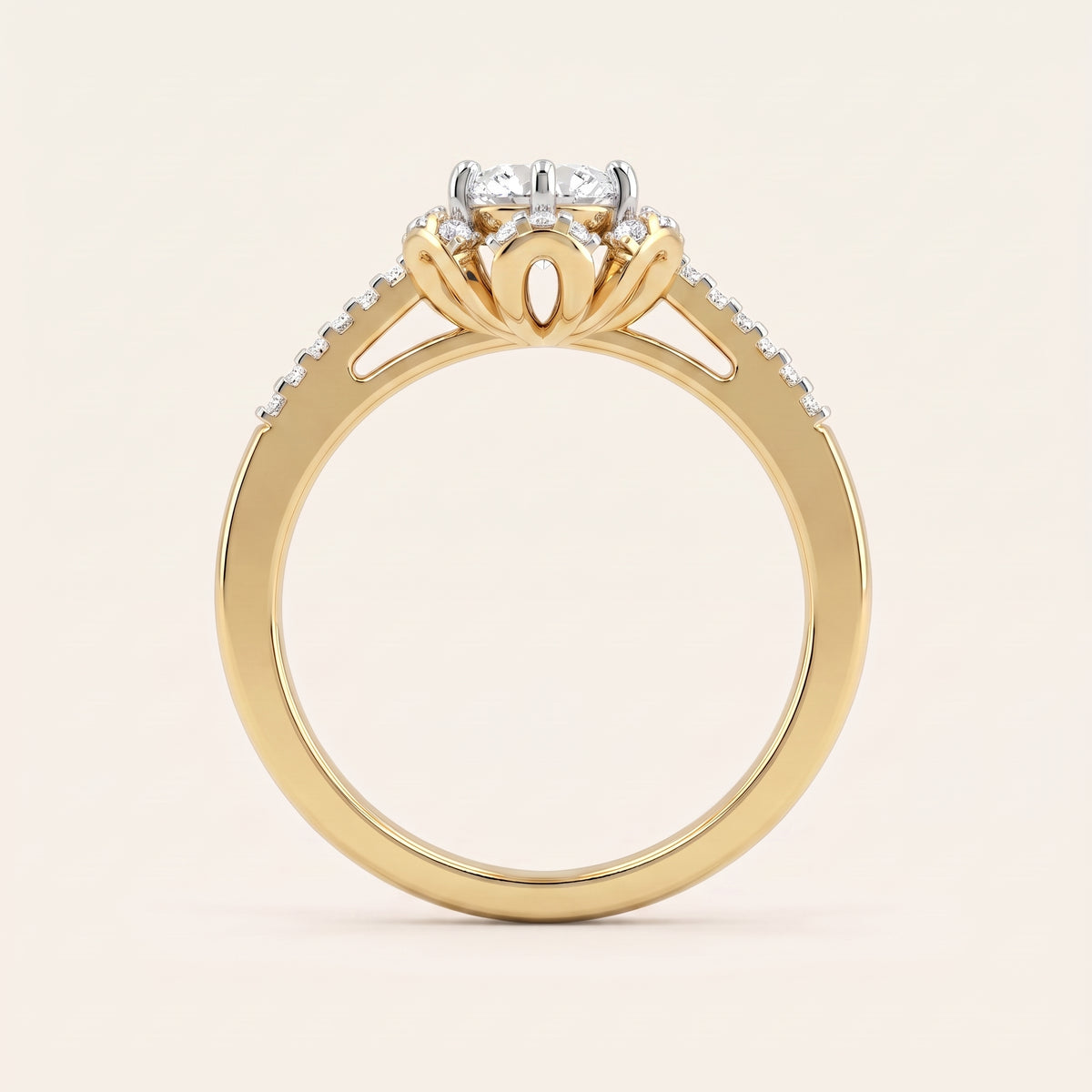 Marigold lab-grown diamond ring, view 2