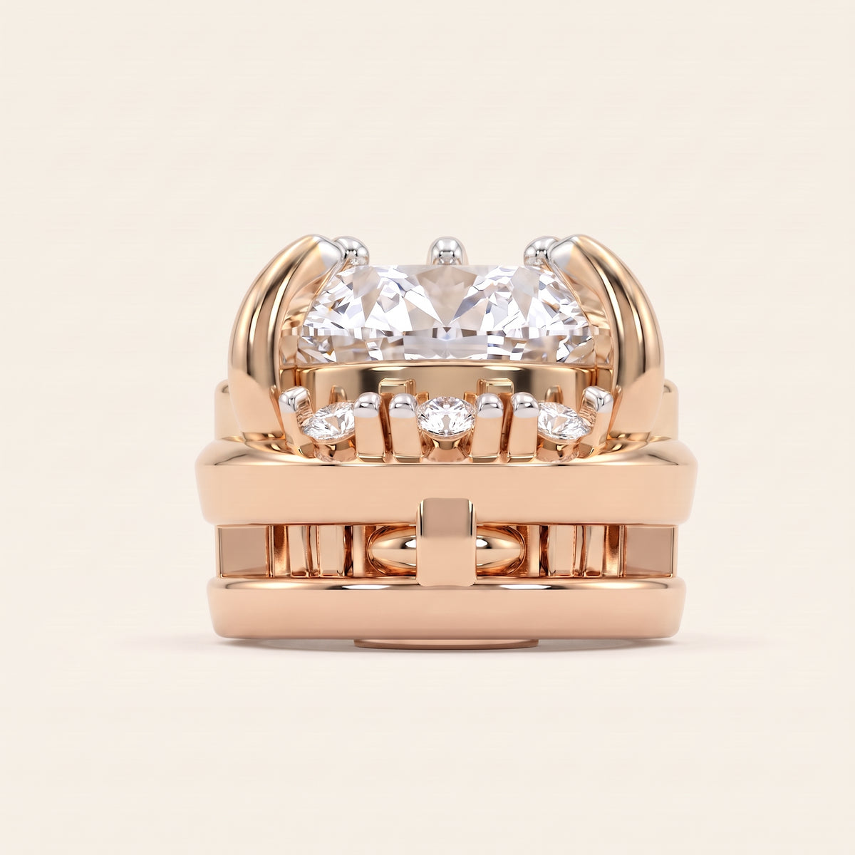 Trilogy lab-grown diamond pendant, view 6