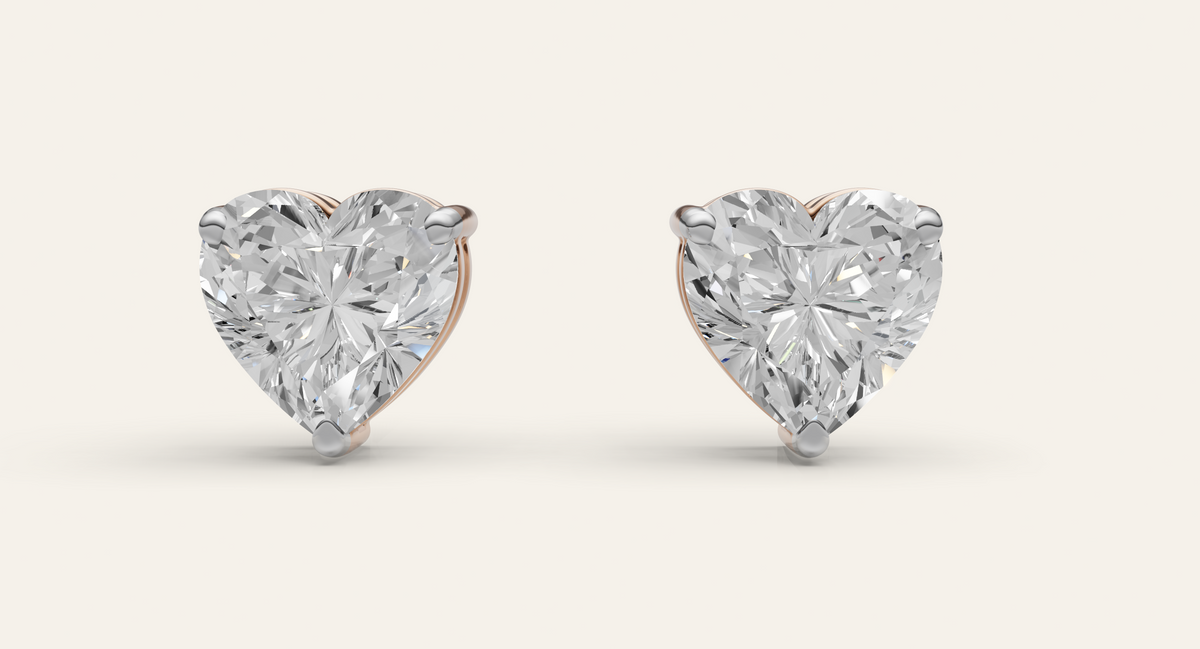 Amora lab-grown diamond earrings, view 5
