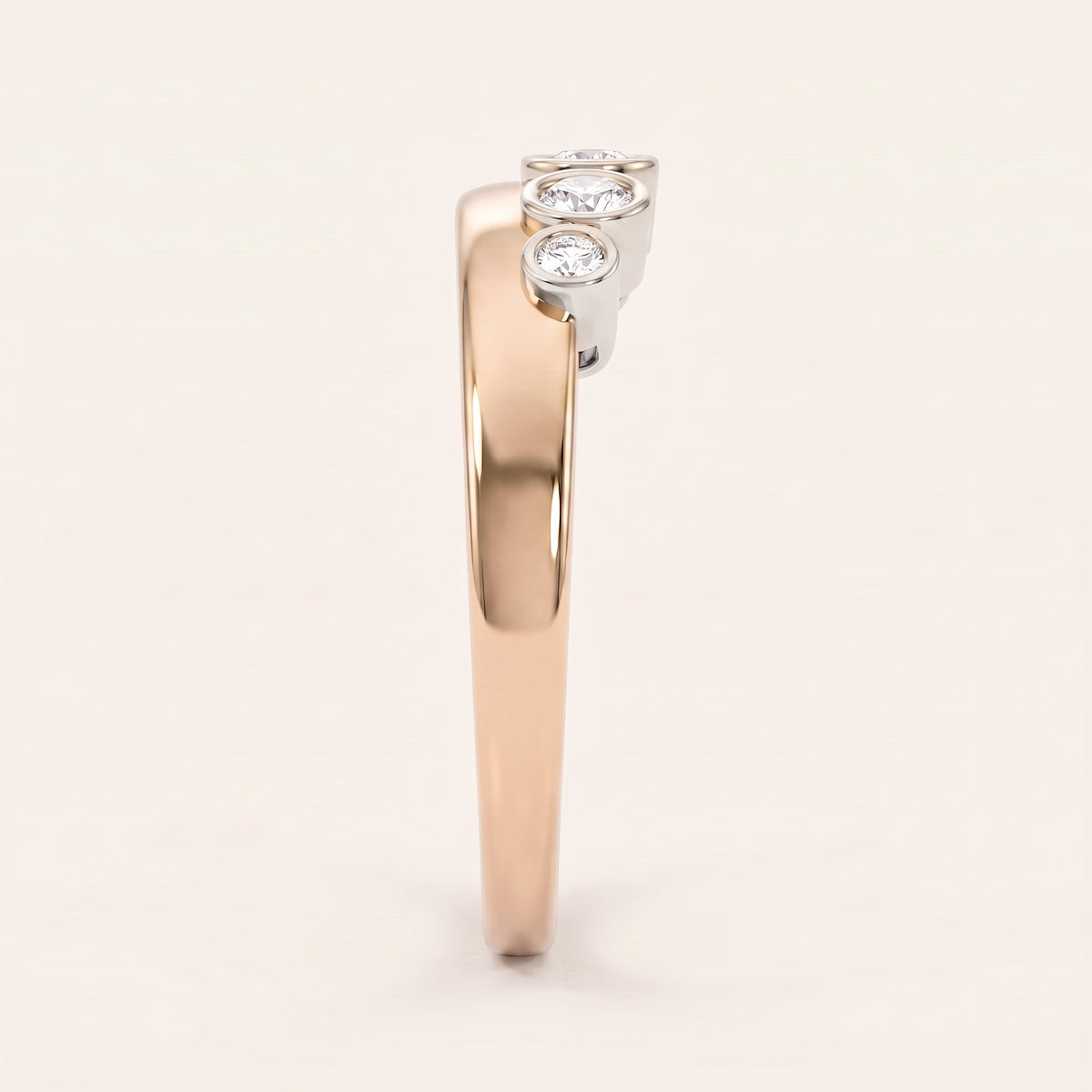 Pebble lab-grown diamond ring, view 6