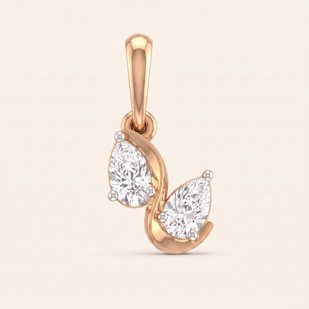 Spiralle lab-grown diamond pendant, view 6