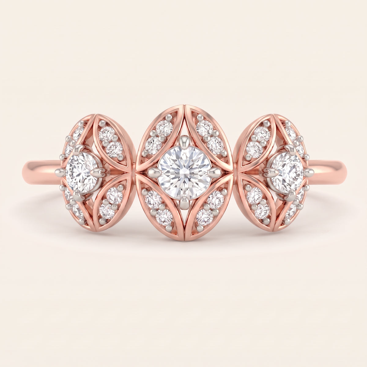Iris lab-grown diamond ring, view 2