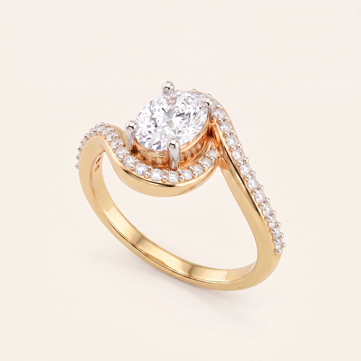 Whisper lab-grown diamond ring, view 7