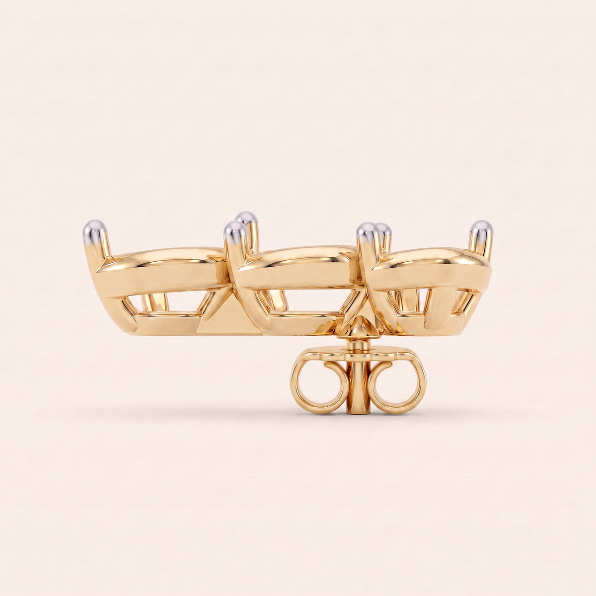 Fern lab-grown diamond earrings, view 7