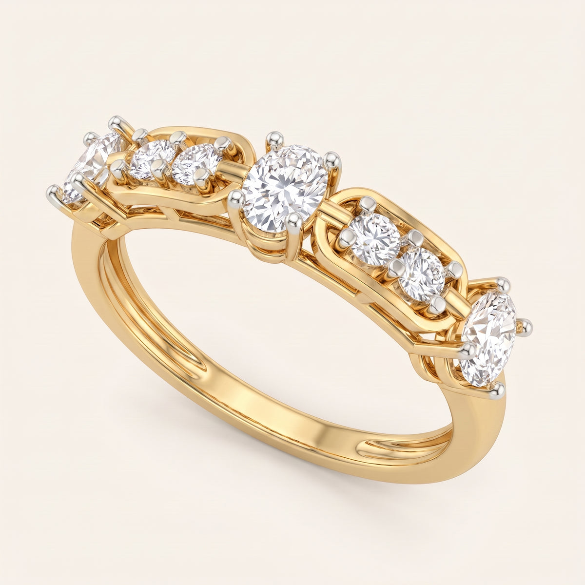 Septima lab-grown diamond ring, view 2