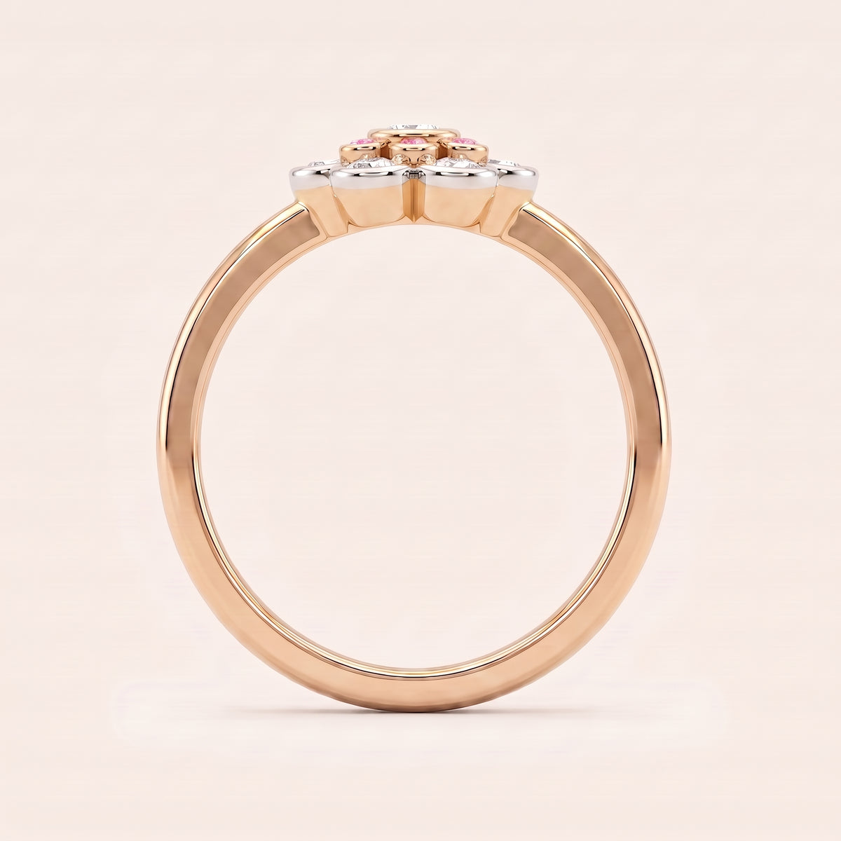 Sakura lab-grown diamond ring, view 5