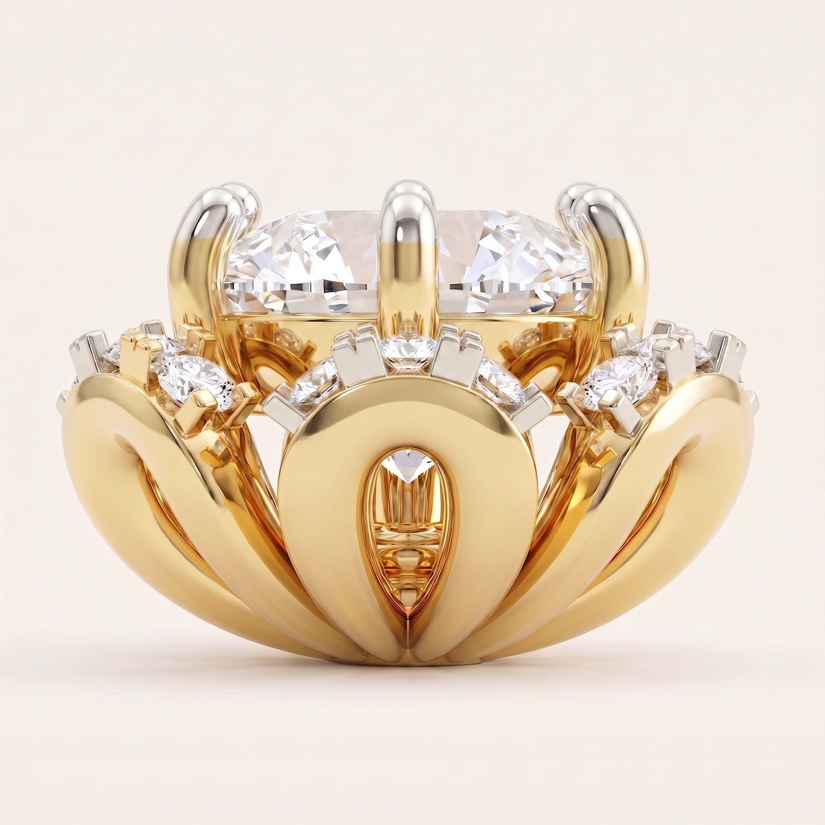 Marigold lab-grown diamond pendant, view 4