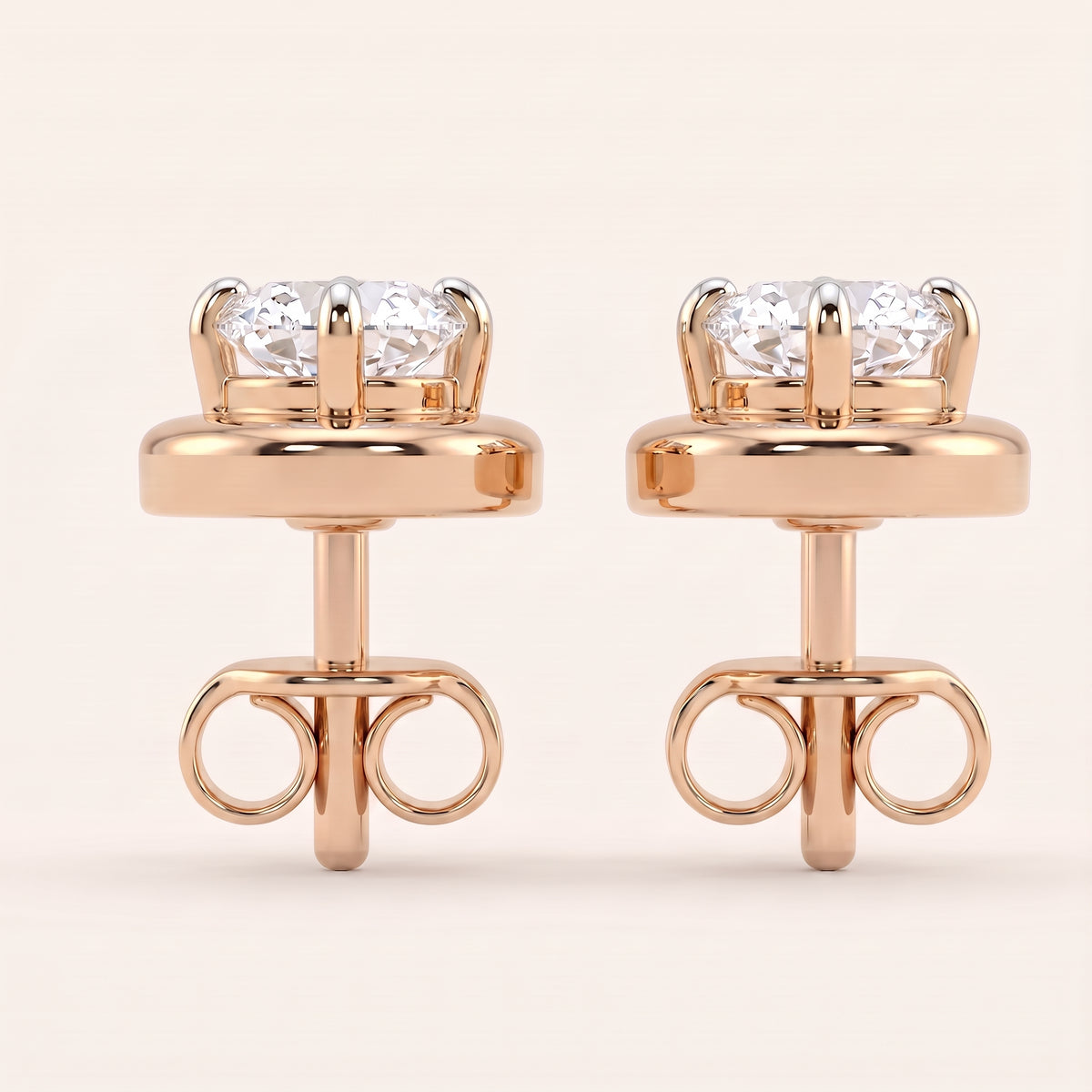 Lantern lab-grown diamond earrings, view 7