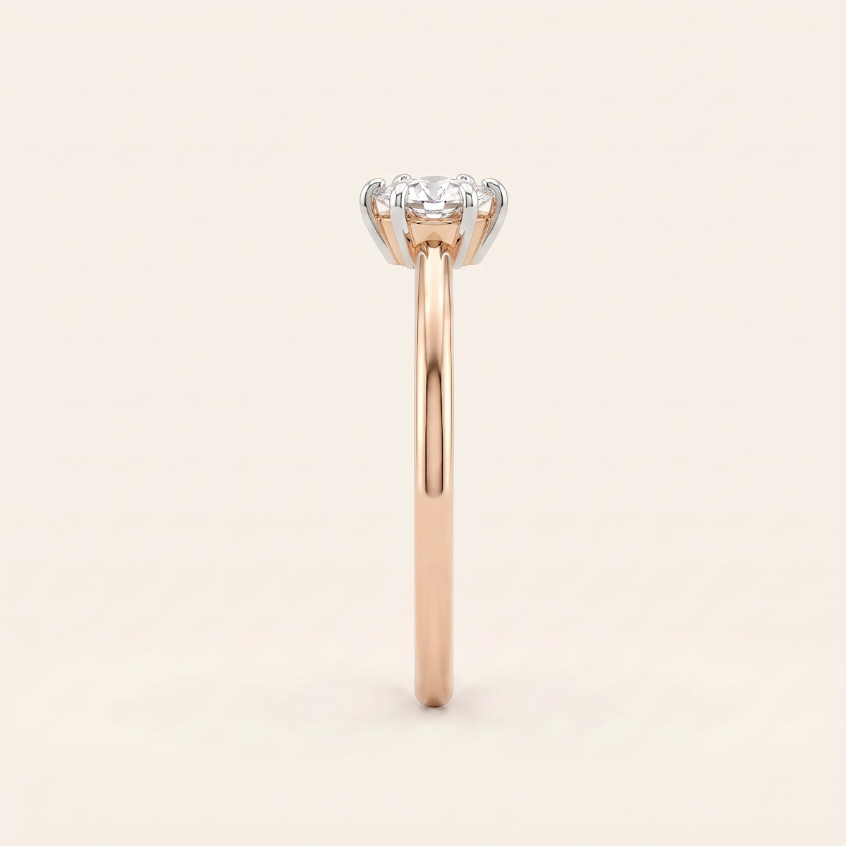 Compass lab-grown diamond ring, view 6