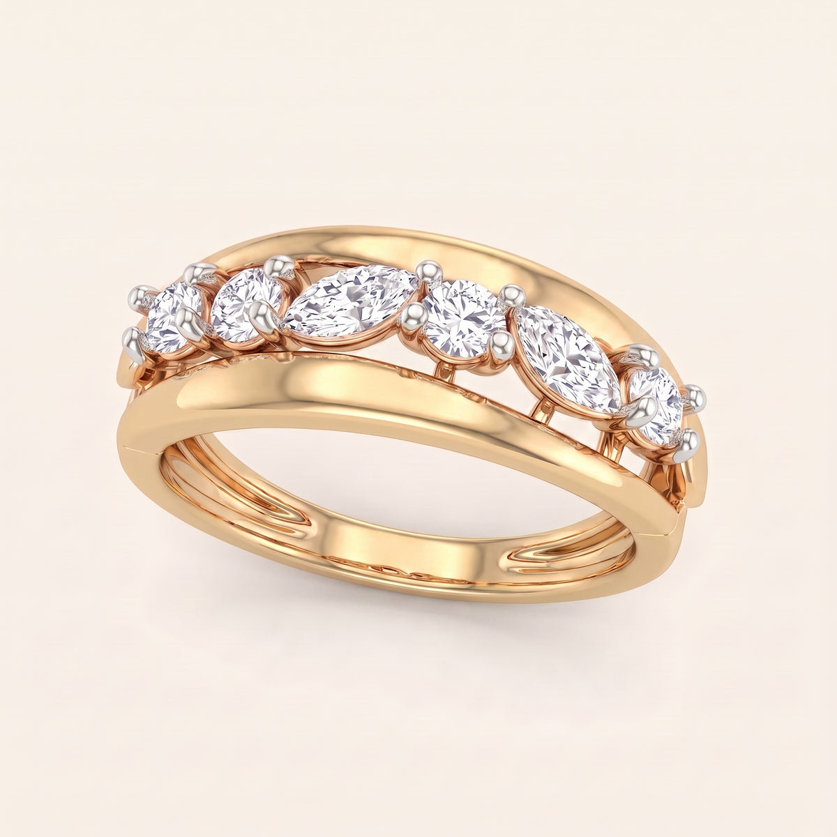 Cameo lab-grown diamond ring, view 7