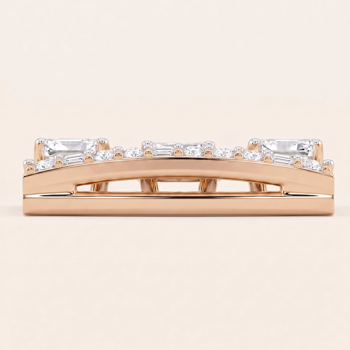 Bridge lab-grown diamond earrings, view 4