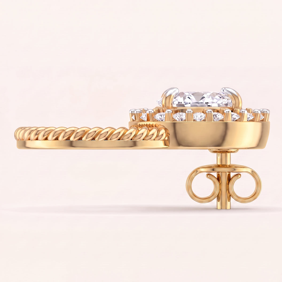 Harbour lab-grown diamond earrings, view 5