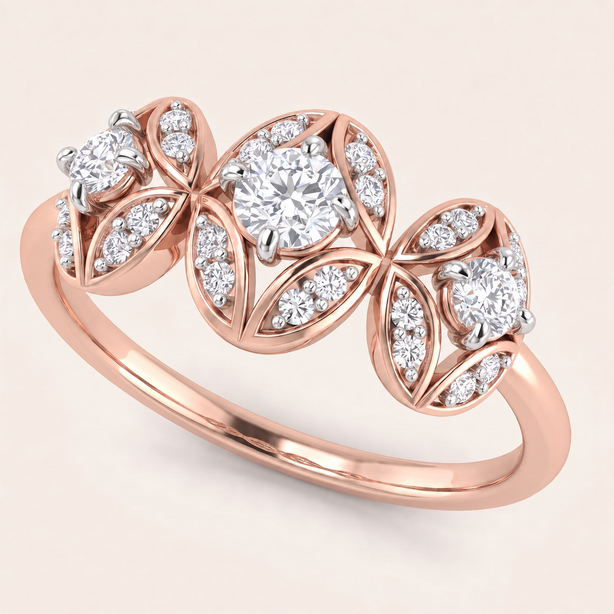 Iris lab-grown diamond ring, view 4